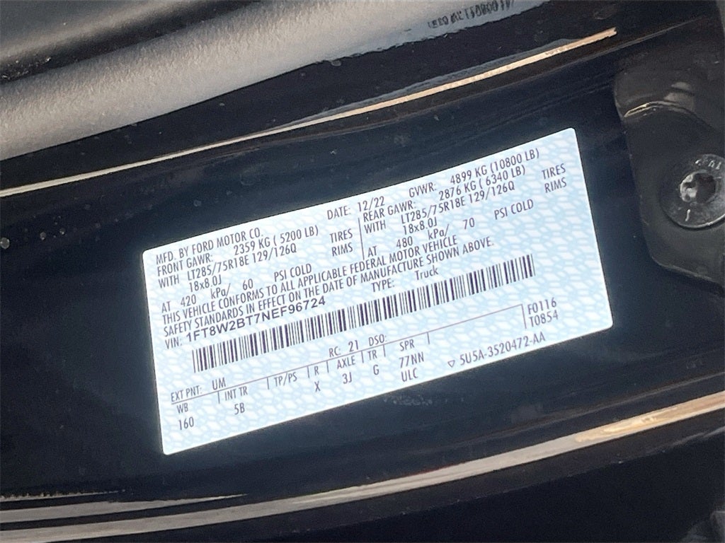 2022 Ford F-250SD Lariat Tremor Off-Road Package