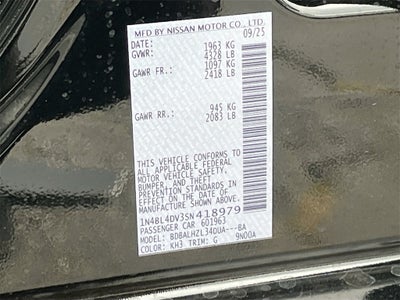 2025 Nissan Altima 2.5 SV