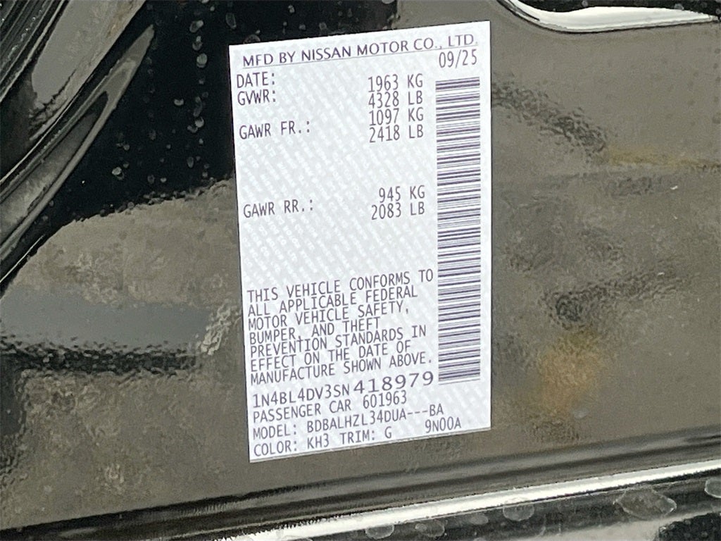 2025 Nissan Altima 2.5 SV