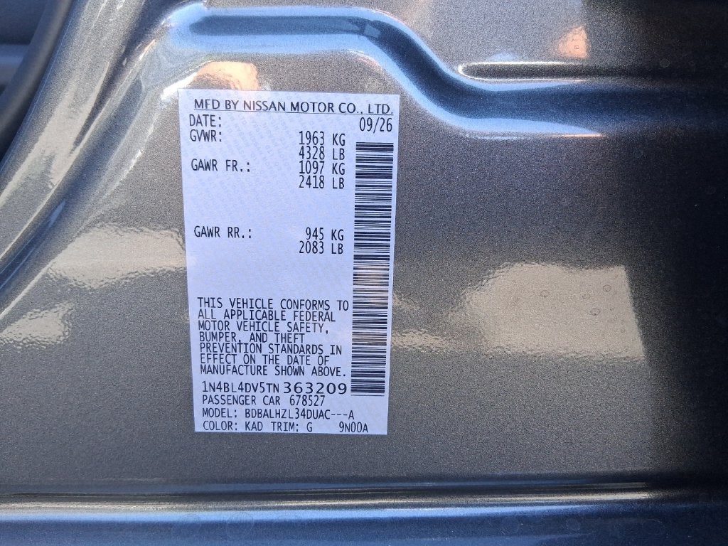 2026 Nissan Altima 2.5 SV