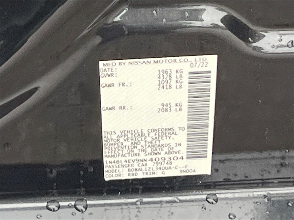 2022 Nissan Altima 2.5 SL