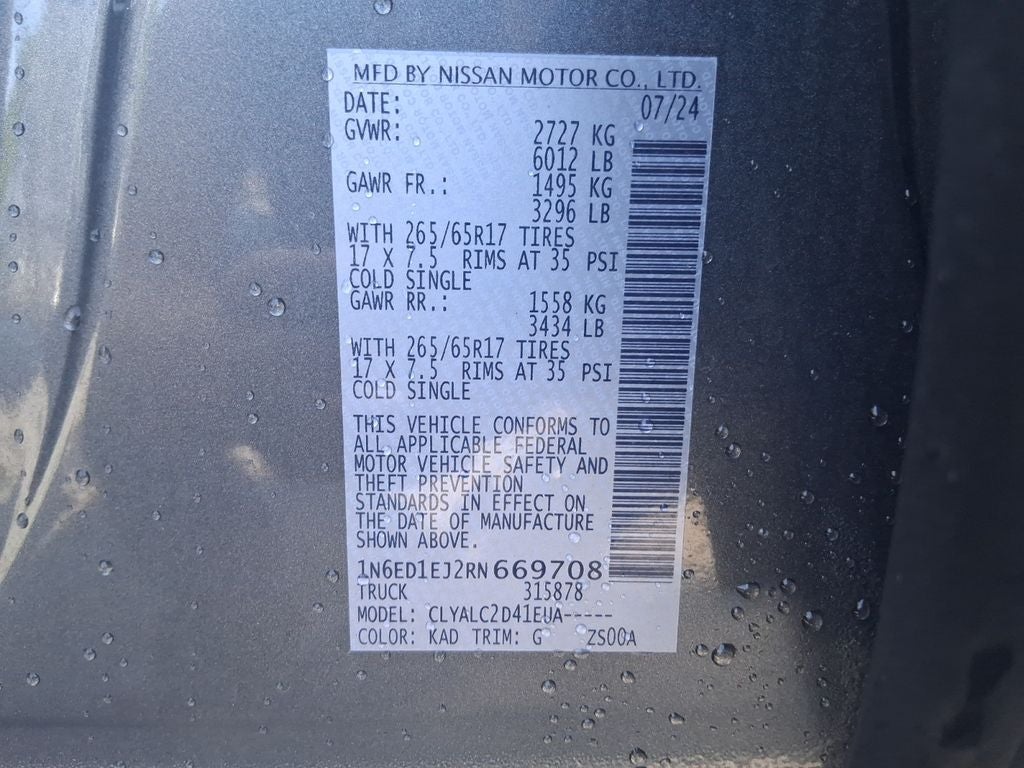 2024 Nissan Frontier SV