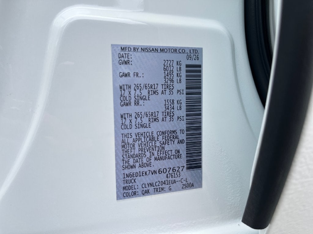 2027 Nissan Frontier SV