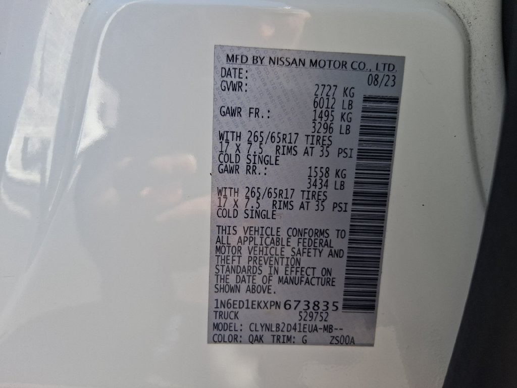 2023 Nissan Frontier SV