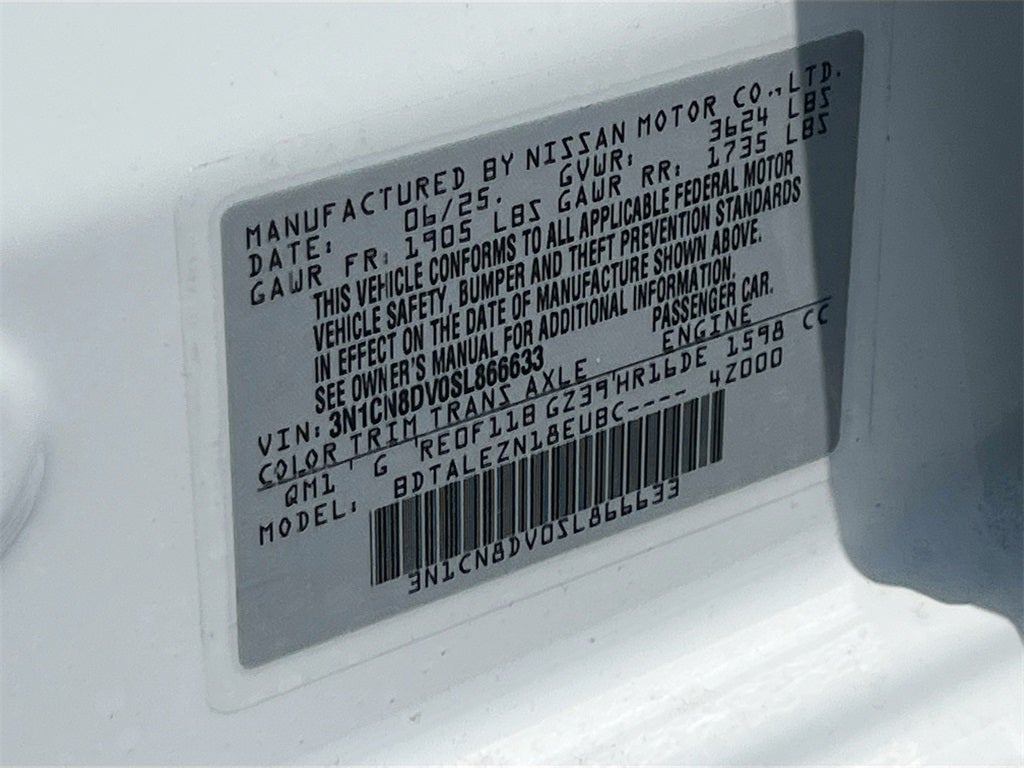 2025 Nissan Versa 1.6 S