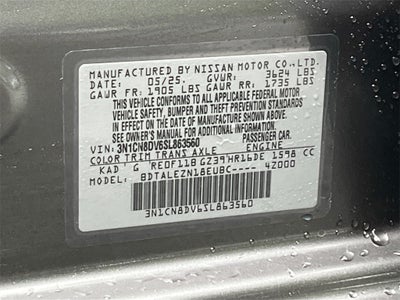 2025 Nissan Versa 1.6 S