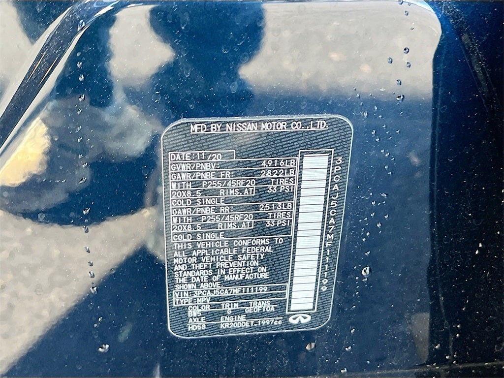 2021 INFINITI QX50 Sensory