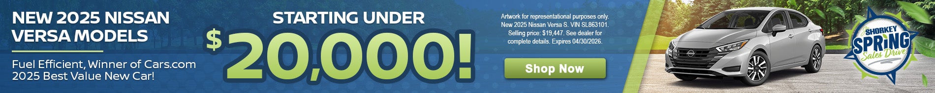New 2025 Nissan Versa Models